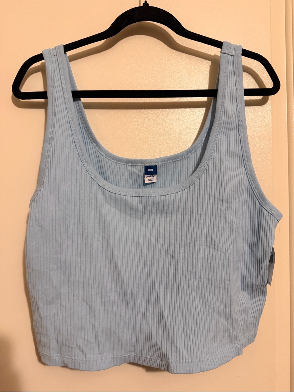 Old Navy Light Blue Ribbed Scoop Tank